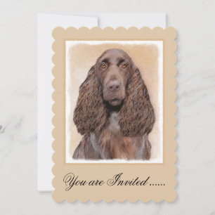 Convite Pintura em espanhol de campo - Arte de cachorro or