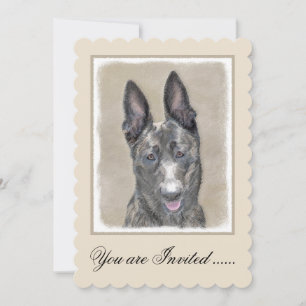 Convite Pintura em Shepherd Holandês - Arte em Cachorro O