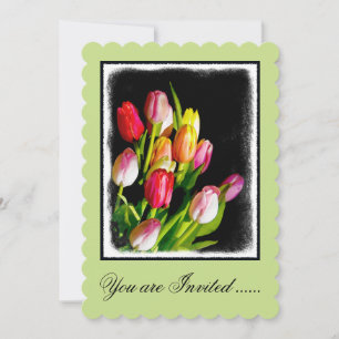Convite Pintura em Tulip - Arte Flor Original