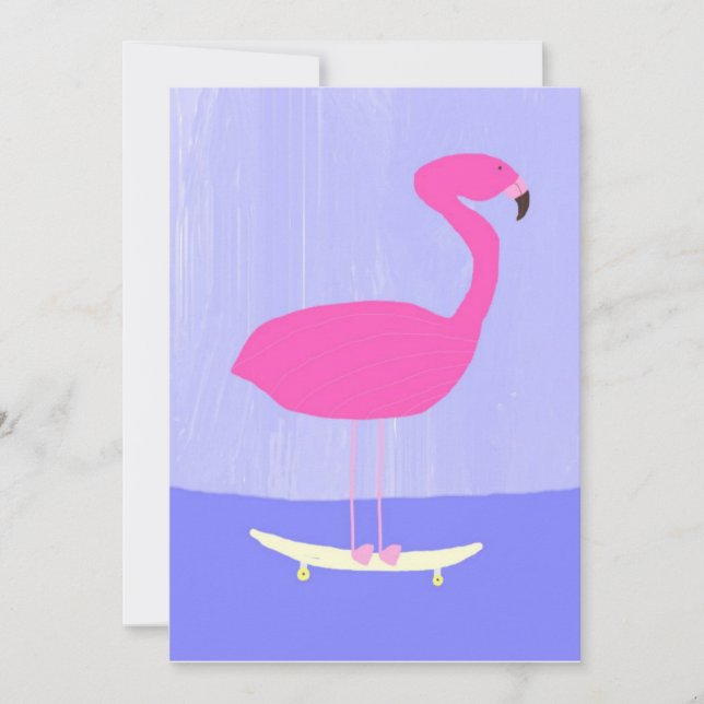 Convite pintura flamingo (Frente)