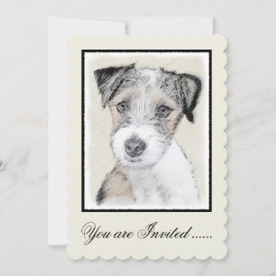 Convite Pintura grossa de Russell Terrier - Arte original 