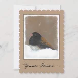 Convite Pintura Junco De Olhos Escuros - Arte Original De
