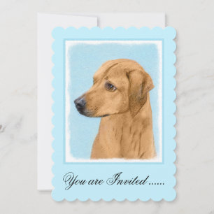 Convite Pintura Ridgeback da Rodésia - Arte Cão Original