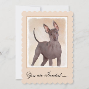 Convite Pintura Xoloitzcuintli - Arte Cachorra Original
