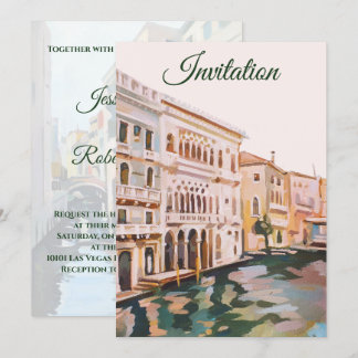 Convite Pinturas de Veneza, Casamento Itália