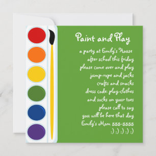 Convite Pinturas e escovas
