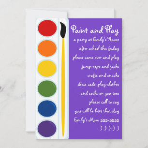 Convite Pinturas e escovas