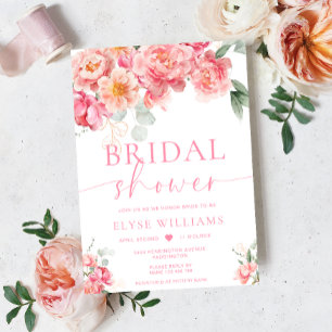 Convite Piper Peony Floral Chá de panela