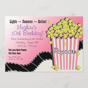 Convite Pipoca e Filme
