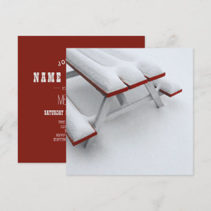 Convite piquenique na neve