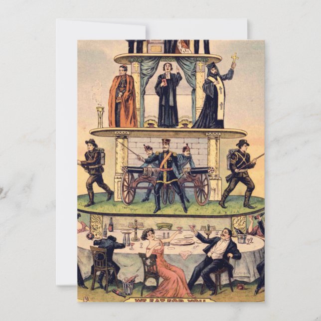 Convite Pirâmide Do Sistema Capitalista (Frente)