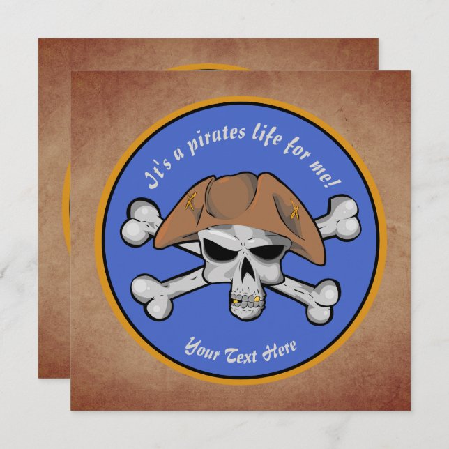 Convite Pirata a vida para mim (Frente/Verso)