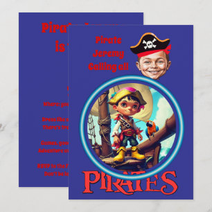 Convite Pirata Personalizada no Trabalho de arte de Navio
