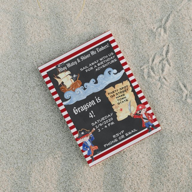 Convite Pirate Aniversário (Criador carregado)