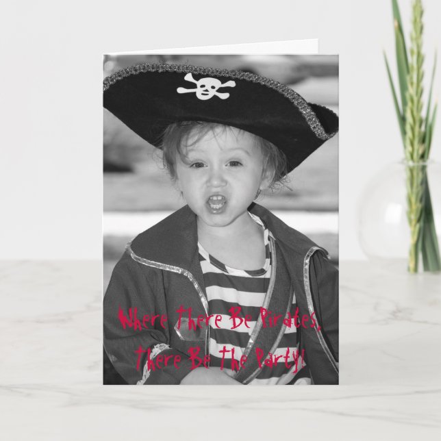 Convite Pirate Birthday Invite (Frente)