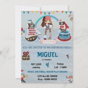 CONVITE PIRATE THEMED BIRTHDAY EINVITE