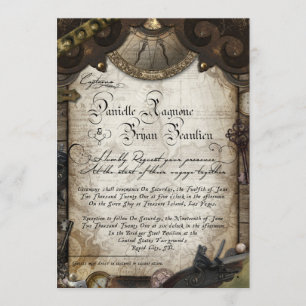 Convite Pirate Weding Custom Danielle