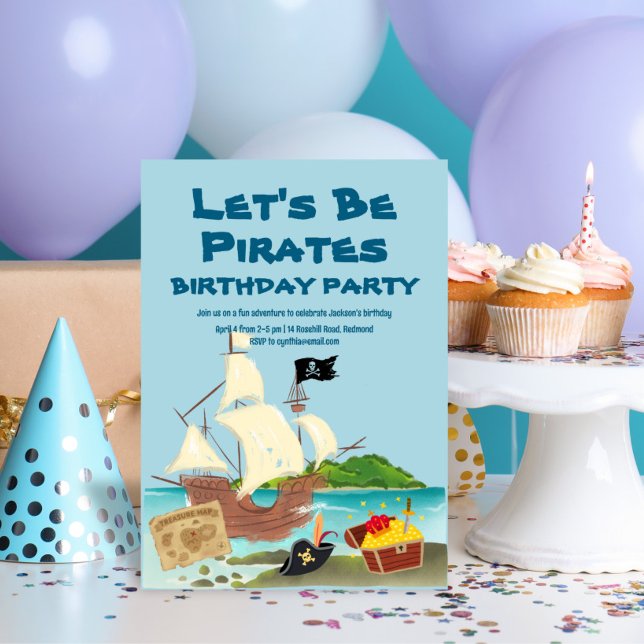 Convite Pirates Birthday (Criador carregado)