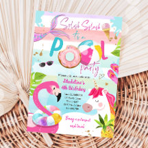 Piscina Bash Unicorn Mermaid Flamingo Birthday
