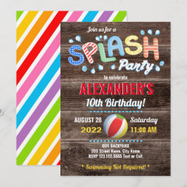 Convite Piscina de Bolinhas Festa de Verão Infantil