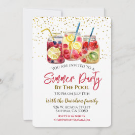 Convite Piscina de coquetel de Fruta de verão
