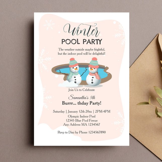 Convite Piscina de inverno (Invitation)