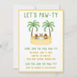 Convite Piscina de Natação dos Cães de Verão