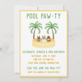 Convite Piscina de Natação dos Cães de Verão