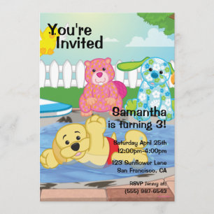 Convite Piscina de Sensação de Verão