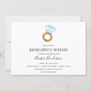 Convite Piscina Diamond Ring Bachelorette Float Itinerári