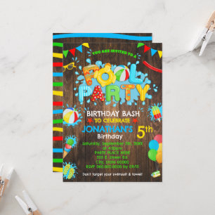 Convite Piscina Festa de aniversário Borracha Pato de Borr