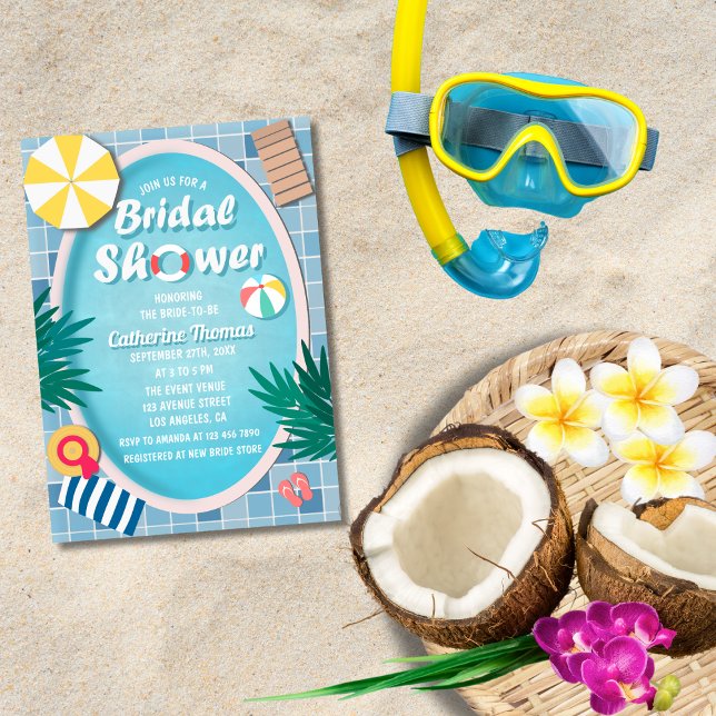 Convite Piscina tropical Chá de panela de verão (Criador carregado)