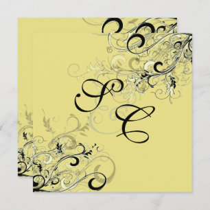 Convite PISCÕES PRETAS/fundo preto do PixDezines