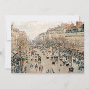 Convite Pissarro - Boulevard Montmartre, Sol da Tarde