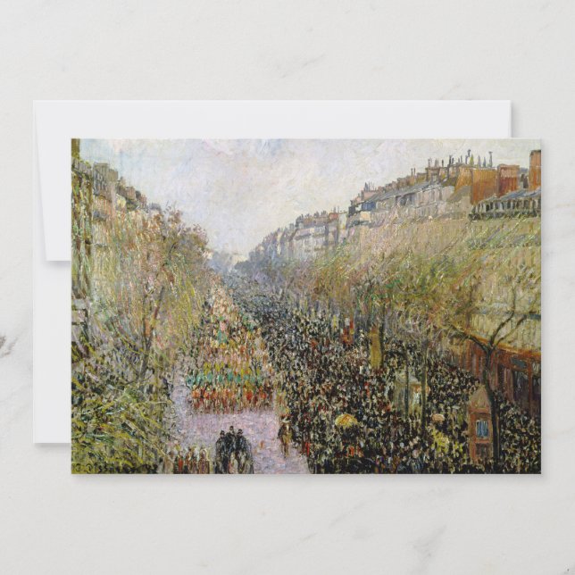 Convite Pissarro - Boulevard Montmartre, Terça-feira de Ca (Frente)