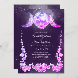 Convite Pista de Lua Tripla do Céu Noturno