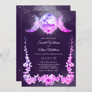 Convite Pista de Lua Tripla do Céu Noturno