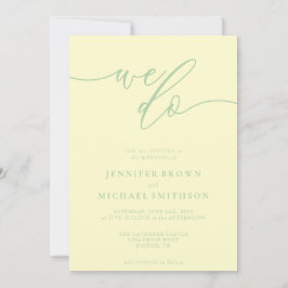 Convite Pistachio & Cream Signature We Do Typo Wedding