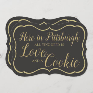Convite Pittsburgh Cookie Mesa Todos os Yinz Precisam de S