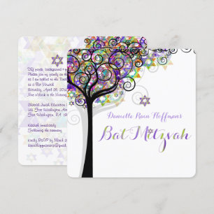 Convite Pix Dezines árvore da vida Bat Mitzvah