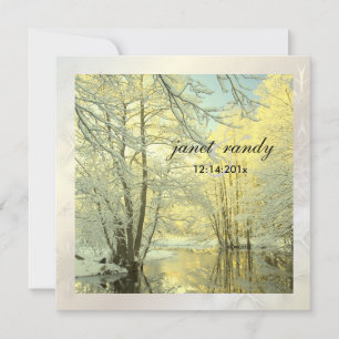 Convite Pix Dezines In the Woods, Casamento no inverno