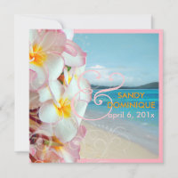 Pix Dezines Pink Plumeria/praia/casamento tropical