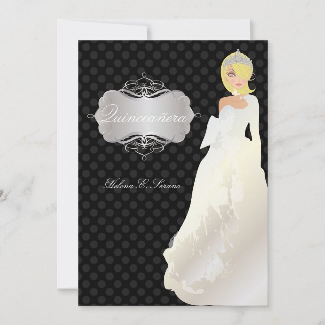 Convite Pix Dezines Quinceañera/princesa de Quince años (Frente)