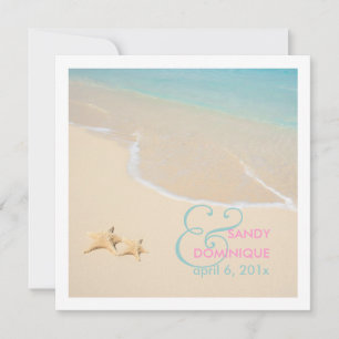 Convite Pix Dezines Starfish + praia/casamento tropical