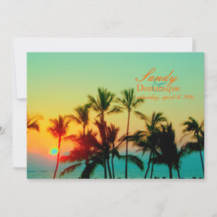 Convite Pix Dezines Sunset no casamento de A-Bay/tropical