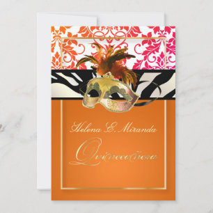 Convite Pix Dezines Tanza Damask/Quinceanera/Zebra