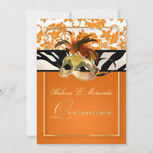 Convite Pix Dezines Tanza Damask/Quinceanera/Zebra