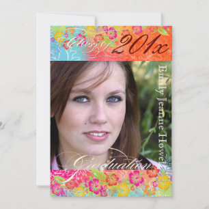 Convite PixDezine Hawaiian Shaved Ice, graduações de 201