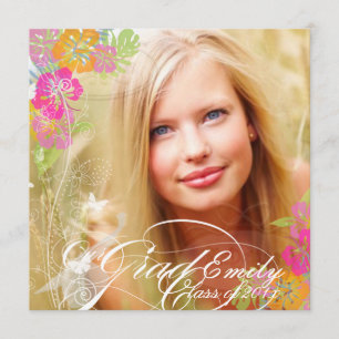 Convite PixDezines 2012 Graduação Foto+hibiscus