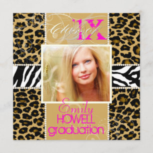 Convite PixDezines 2013 Formandos, impressão de chita/core